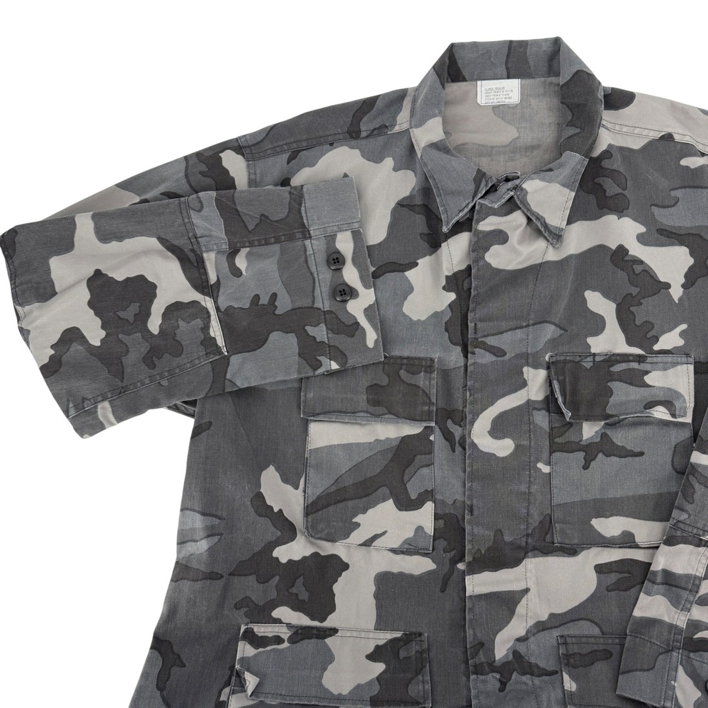 Camo Distributors Urban Camo Combat Coat Mens XL Grey Military BDU Jacket USA